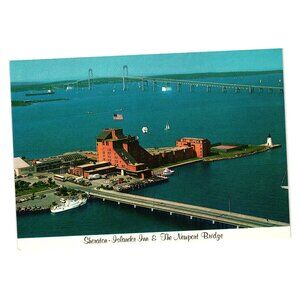 Sheraton Islander Inn The Newport Bridge Postcard US Naval Torpedo Station Hotel